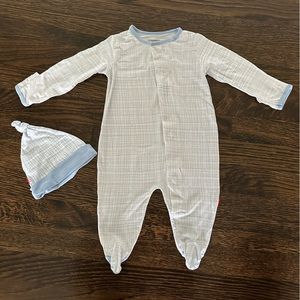 Magnetic Me Boy Plaid Footies & Hat